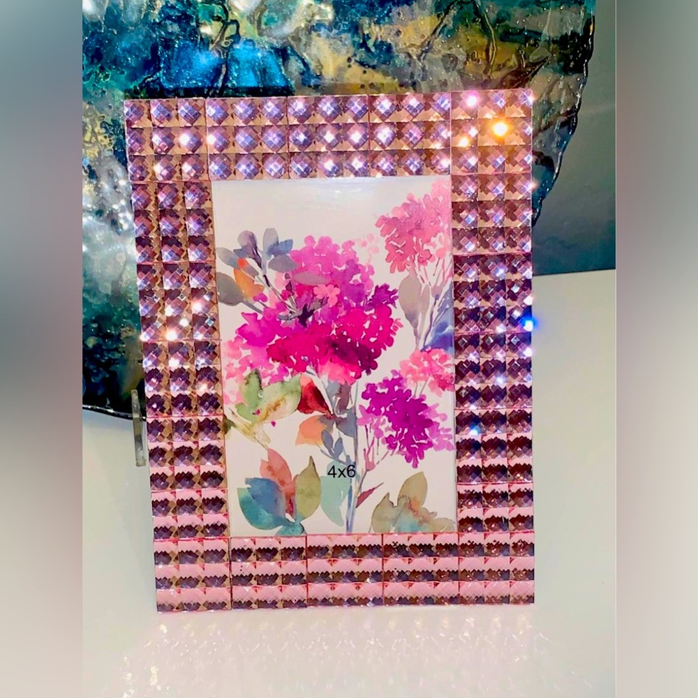 💗 Pink Bedazzled Picture Frame 4x6 NEW SO PRETTY Watch Video